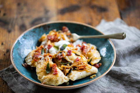 Pierogi a-la Carbonara